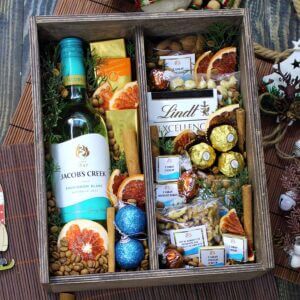 Подарочный набор в деревянном боксе