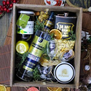 Подарочный набор в деревянном боксе