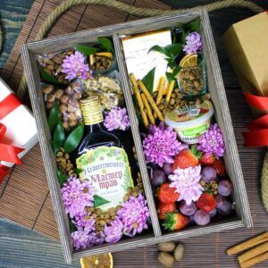 Подарочный набор в деревянном боксе