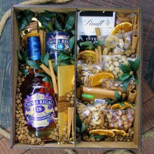 Подарочный набор в деревянном боксе