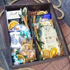 Подарочный набор в деревянном боксе