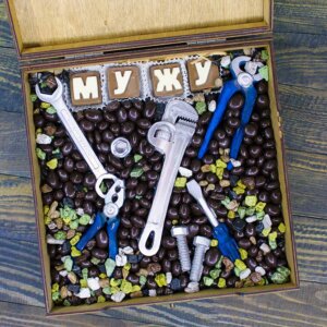 Подарочный набор в деревянном боксе